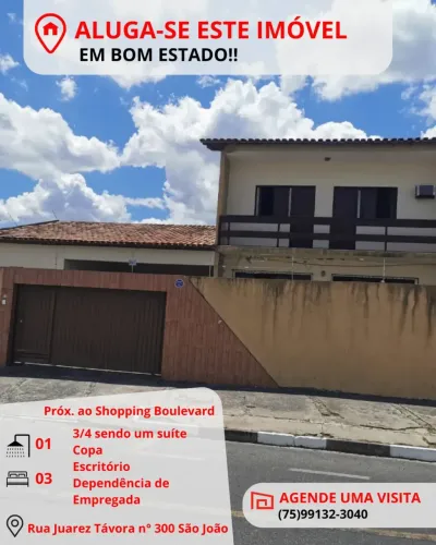 Imóvel para aluguel no Bairro São João - Feira de Santana - BA