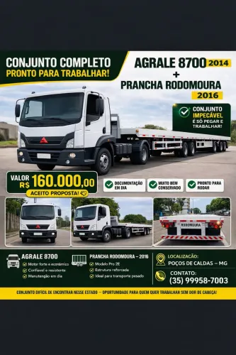? Agrale 8700 TR + Prancha Rodomoura  Conjunto 