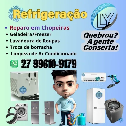 Consertos Geladeira, freezer, Bebedouro e CHOPEIRA