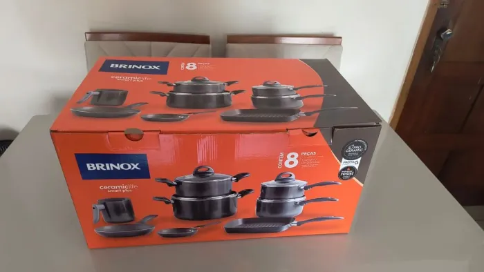 Panelas Brinox revestido em cerâmica 8 Pcs