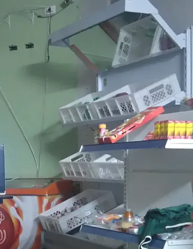 Expositor de frutas, legumes e verduras 7 caixa com iluminação e espelho