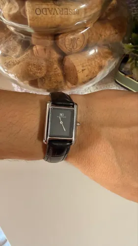 Relógio estilo tank, estilo elegante 