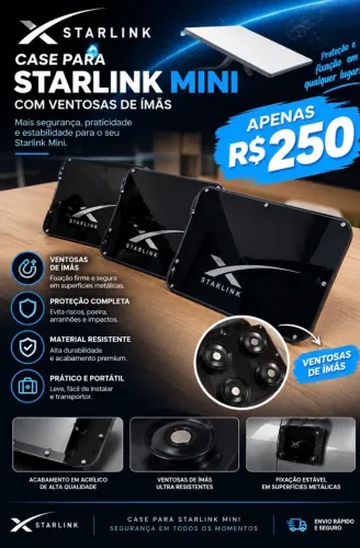 CASE DE TETO VEICULAR P/ STARLINK MINI
