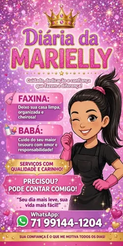Diarista e Babá em vila verde - Marielly | Faxina 