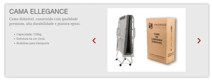 Cama Dobrável Hashigo Elegance com Colchão