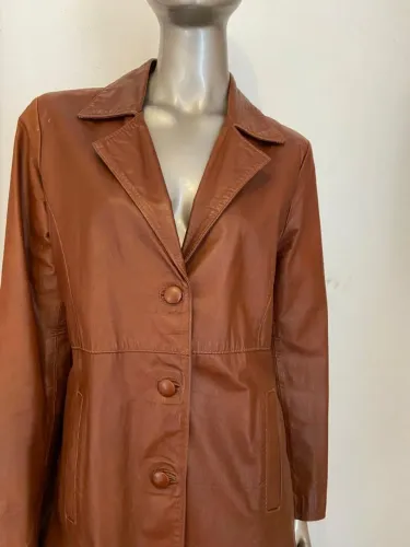 CASACO TRENT COAT COURO