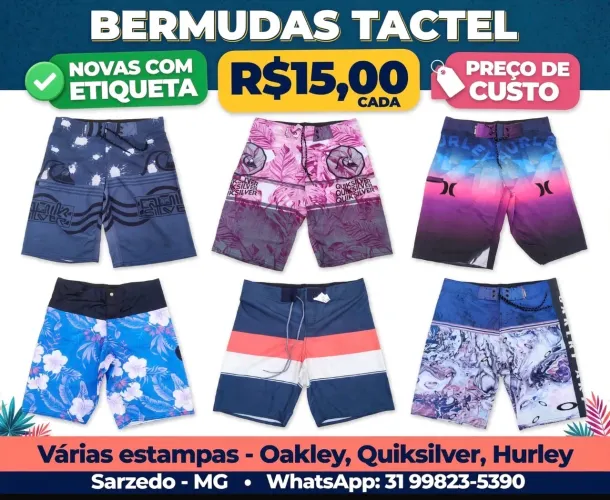 Bermuda Tec tel masculina 