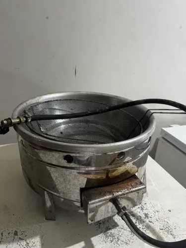 Fritador de salgados a gás em inox