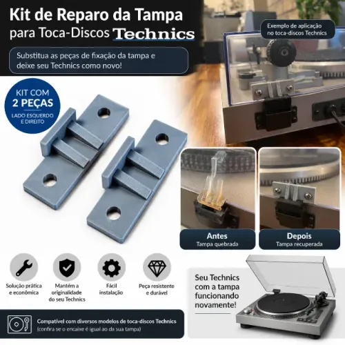 Kit Reparo Tampa Toca Discos Technics