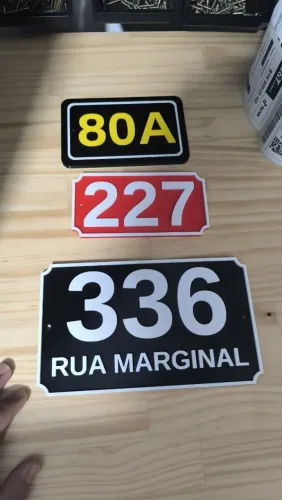Temos Placas numéricas para sua residência ou apto