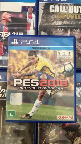 Jogo PES 2018 PS4 Mídia Física Original Completo