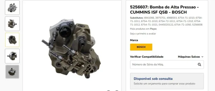 Vendo bomba para motor Cummins 
