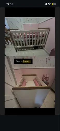 Berço pouco usado, em estado de NOVO