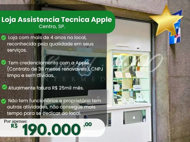 Loja Assistencia Tecnica Apple, Centro, SP.  (Cod. 114080)