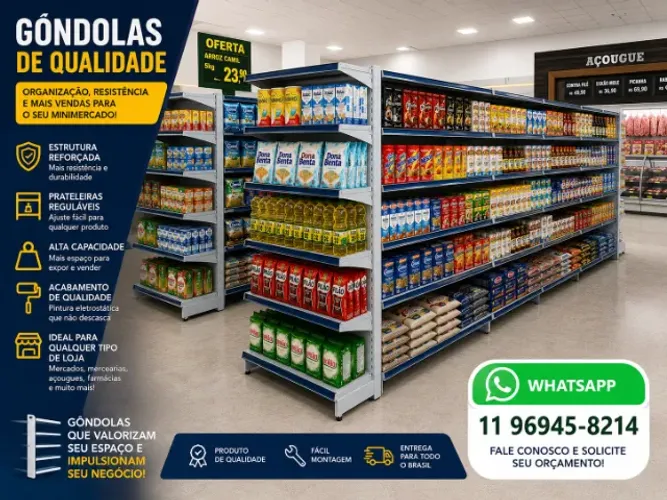 Gôndola para Lojas e Mercado