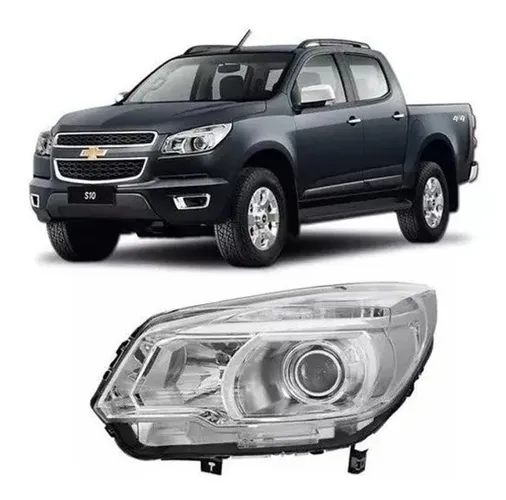 Farol Cromado S10 Ltz 2012 2013 2014 2015 Esquerdo