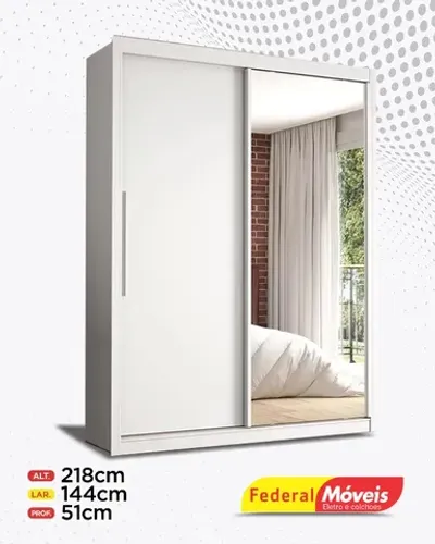 Guarda Roupa 2 Portas c/ Espelho Direto da Fabrica Fazemos Entrega