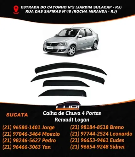 Calha de Chuva 4 Portas Renault Logan