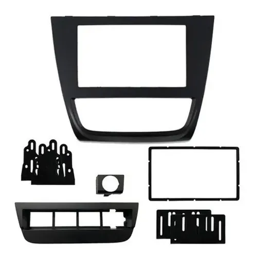 Moldura 2din Vw G5 Gol Voyage Saveiro Suporte 4 Botões Preta