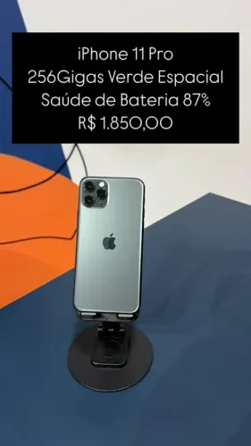 IPhone 11 Pro Verde Especial 256Gigas Saude de Bateria 87% | Loja Física |