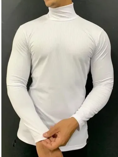 Camisa gola alta manga longa