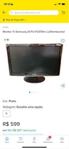 Tv monitor Samsung 24 polegadas