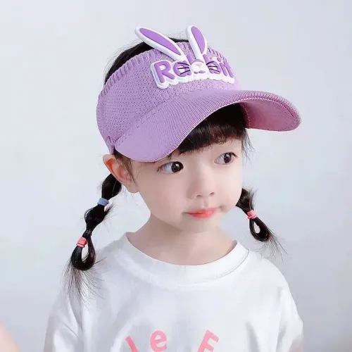 Boné Infantil com orelhas de Coelho - Rosa