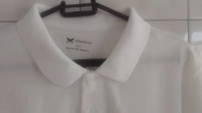 Camisa Polo Hering branca tamanho G