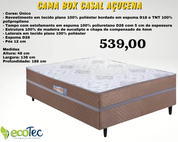Cama box Casal Açucena- ENTREGA HOJE!!