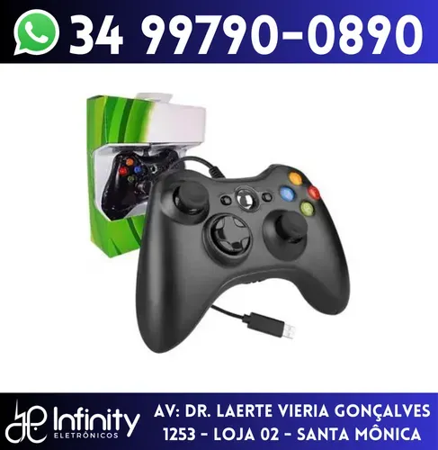 Controle Xbox 360 Computador Notebook USB com Fio
