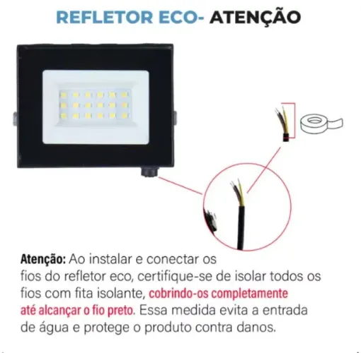 Refletor LED Eco - Iluminação Eficiente e Segura