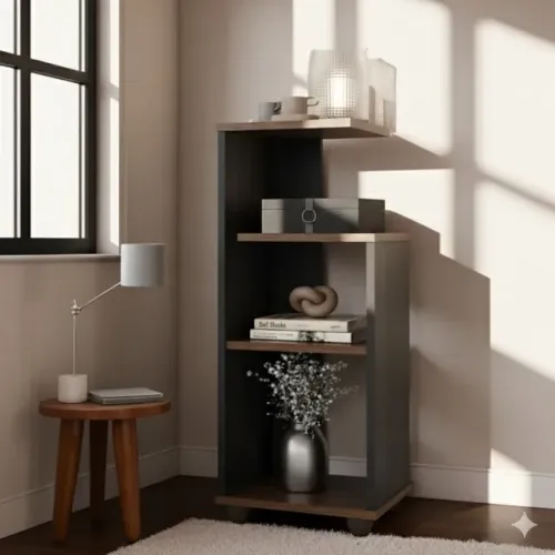 Mesa de canto biz imbuia preto