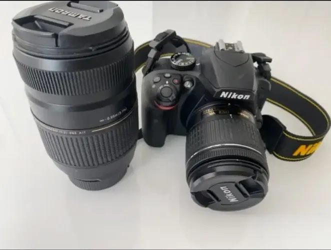 Máquina Nikon D3400 + Objetiva AF70-300mm 