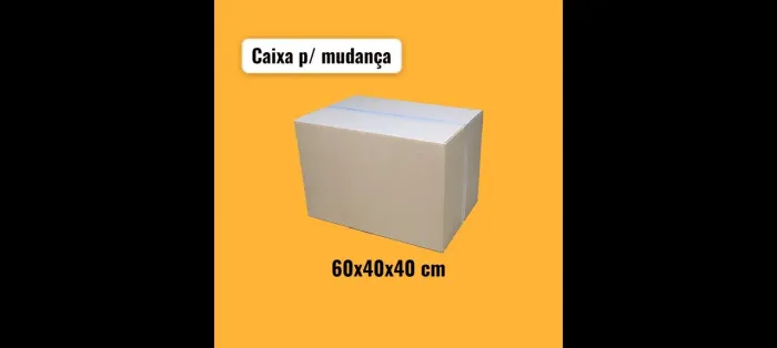 Caixa de papelão nova ideal p/ mudança 60x40x40 cm folha simples