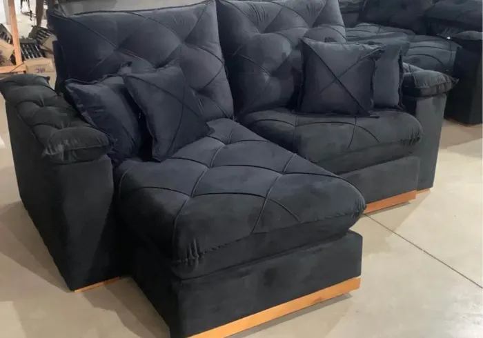 Sofá com Molas Ensacadas 4 Lugares Retrátil e Reclinável 230cm p654