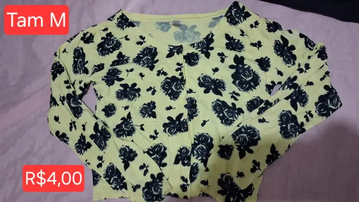 Casaco floral infantil Tam M