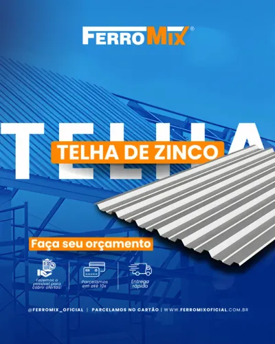 Telha Galvalume - Trapezoidal - TP 40 - Telha Metálica - Entrega rápida e Parcelamento