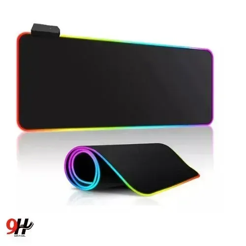 Mouse pad Gamer Cores Led Rgb Grande Speed Usb 80x30cm3mm