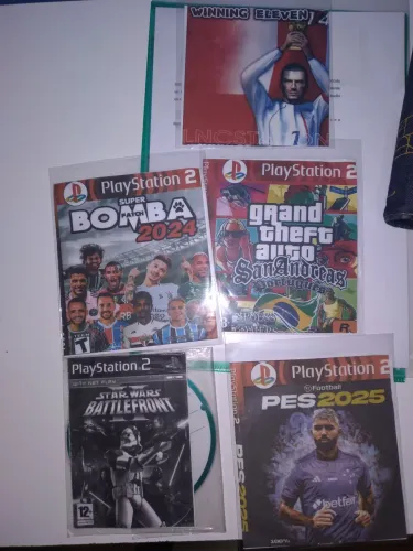 Jogos PS2-Bomba Patch 2024, GTA San Andreas, Star Wars Battlefront, PES 2024 e Winning Ele