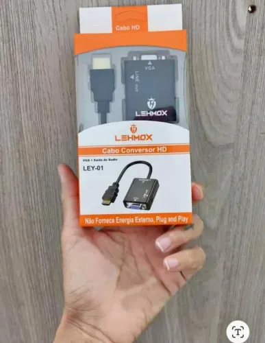 Cabo Conversor HDMI para VGA - Lehmox LEY-01