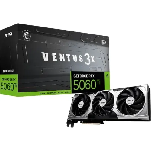 Placa de Vídeo MSI GeForce RTX5060TI Ventus 3X OC 16GB GDDR7 PCI-Express - Nova lacrada!