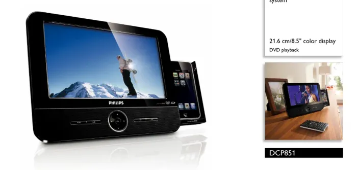 DVD Portátil Docking Station PHILIPS DCP851 - Dolby Digital