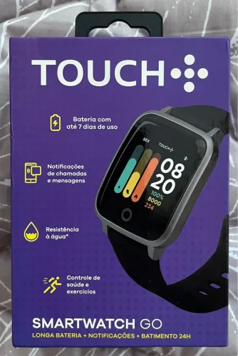 Relógio Smartwatch TOUCH GO - Bateria longa e notificações
