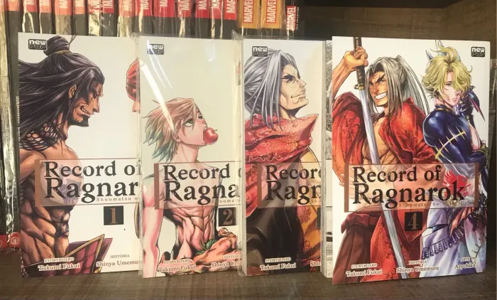 Record of Ragnarok Mangá - Volumes 1, 2, 3 e 4