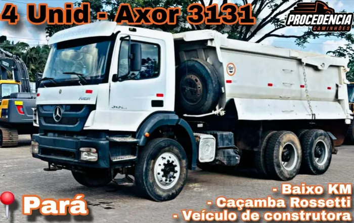 4 unid Axor 3131 6x4 17/18 - C/caçamba 16m³
