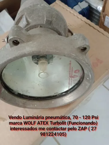 Vendo luminária pneumatica a prova de explosão ATEX WOLF