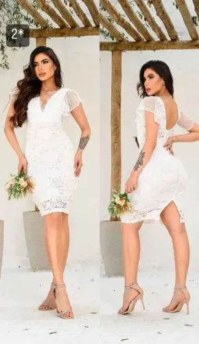 Vendo vestido branco noiva e batizado