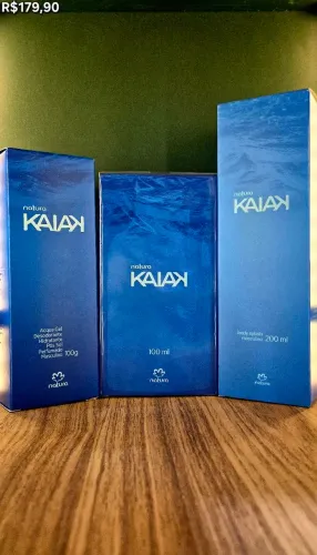 Kits de Perfume Natura Kaiak Masculino e Feminino (3 itens)