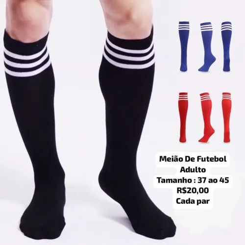 Meião de Futebol Adulto - Diversas Cores e Tamanhos