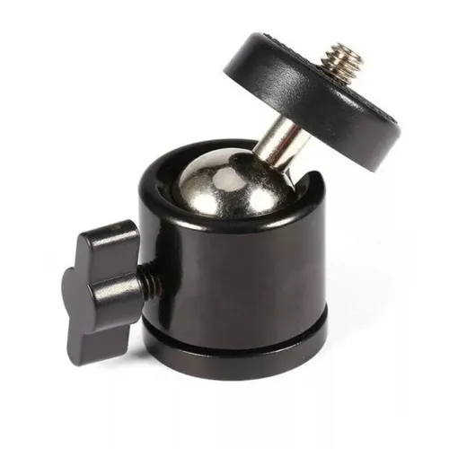 Mini Ball Head Cabeça de Tripe Ajustável de Aço 90 graus para Celular e Câmera